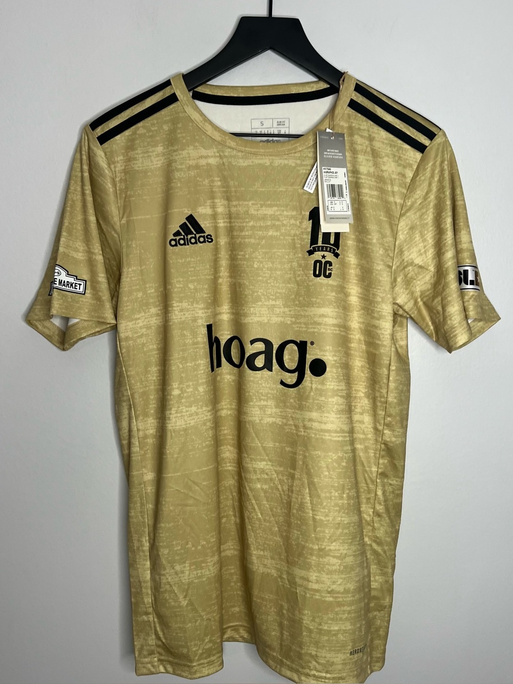 Orange County Soccer Club OCSC 2023 Anniversary Jersey Mens Small Beige Adidas